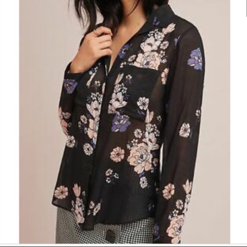 Cloth & Stone Anthropologie Floral Blouse
